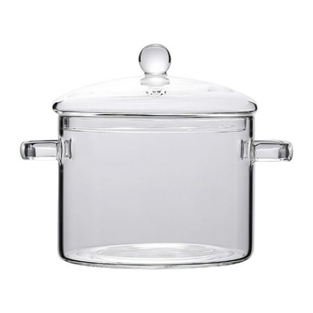 

Stovetop Cooking Pot Transparent Cooking Cereal Bowl for Fruits Cereals Soup 1.5L Style A