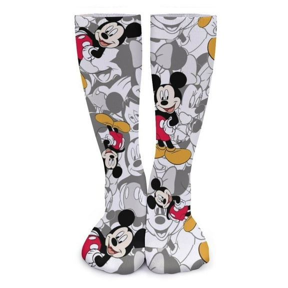 Mickey Sock Funky Knee High Socks Soft 3D Print Athletic Stockings for Women Men