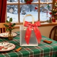 thumbnail image 5 of Red Transparent Christmas Gift Bags with Handles for Christmas Eve Apples Candy Toys Party Favors Holiday Souvenir Hand Carry Bags(Red-D), 5 of 6