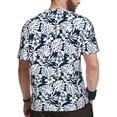 thumbnail image 2 of Rocae Hawaiian Style for Men's Mesh Quick-Dry Short Sleeve Workout T-Shirt,Mens Crew Neck Tee Lightweight Soft Classic T Shirts 4X-Large, 2 of 9