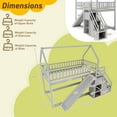 thumbnail image 3 of Costway Twin Over Twin Bunk Bed with Slide & Staircase with Storage Compartments Gray, 3 of 10