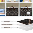thumbnail image 6 of Collapsible Storage Bins Fabric Shelf Baskets with Handles Closet Organizer Elegant Grid Lines 16.9x11.4x7.7, 6 of 8
