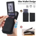 thumbnail image 5 of Leather For iPhone 17 Pro Case With  2-in-1 Pop-up Card Holder, Wallet Case For Women Men With RFID Blocking, Durable Leather Kickstand Magnetic Clasp Shockproof Phone Case,Black,For iPhone 17 Pro, 5 of 8