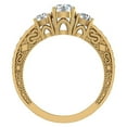 thumbnail image 4 of Three-Stone Engagement Ring Vintage Style Past Present Future Diamond Ring 14K Gold 1.40 CT TW, 4 of 6