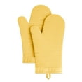 thumbnail image 2 of KitchenAid Ribbed Soft Silicone Oven Mitt 2-Pack Set, Orange Sorbet, 7.5"x13", 2 of 6