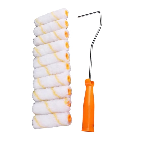 10Pcs Paint Roller Refill Kits Professional Home Business Wall Painting Supplies Polyester Blend Paint Roller Kits