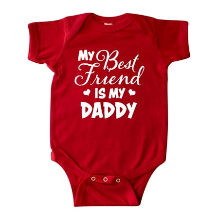 

Inktastic My Best Friend is My Daddy with Hearts Gift Baby Boy or Baby Girl Bodysuit