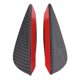 thumbnail image 1 of Aleta De Spoiler De 4pcs, Aletas Del Parachoques De Fibra De Carbono Universal ABS, Aletas Del Parachoques Frontales, Kit De Ajuste De Labios Con Acabado Brillante, Reduzca La, 1 of 7