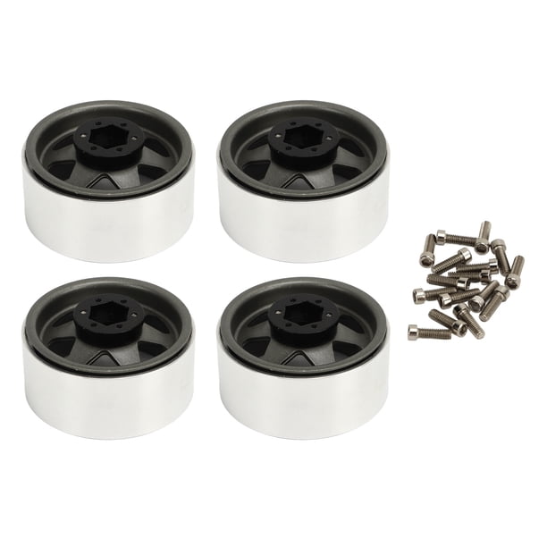 Jantes de roue beadlock de 2,2 pouces moyeu de roue en alliage d'aluminium rc pour traxxas (noir Jantes de roue beadlock de 2,2 pouces moyeu de roue en alliage d'aluminium rc pour traxxas (noir