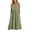 Light Green, variant on Women's Sleeveless V-Neck Midi Dress, Casual Loose Sundress, Pleated Empire Waist Summer Gown with Pockets