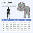 thumbnail image 4 of Fuzoiu Watermelon Print Men's Long-Sleeved Pajama,Lounge Button Down Nightwear,Mens Notch Collar Pajama Set -X-Large, 4 of 7
