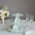 thumbnail image 4 of Balsa Circle 3 Green Tiers Floral Print 11" Cake Cupcake Stand Party Wedding Events Centerpieces, 4 of 8