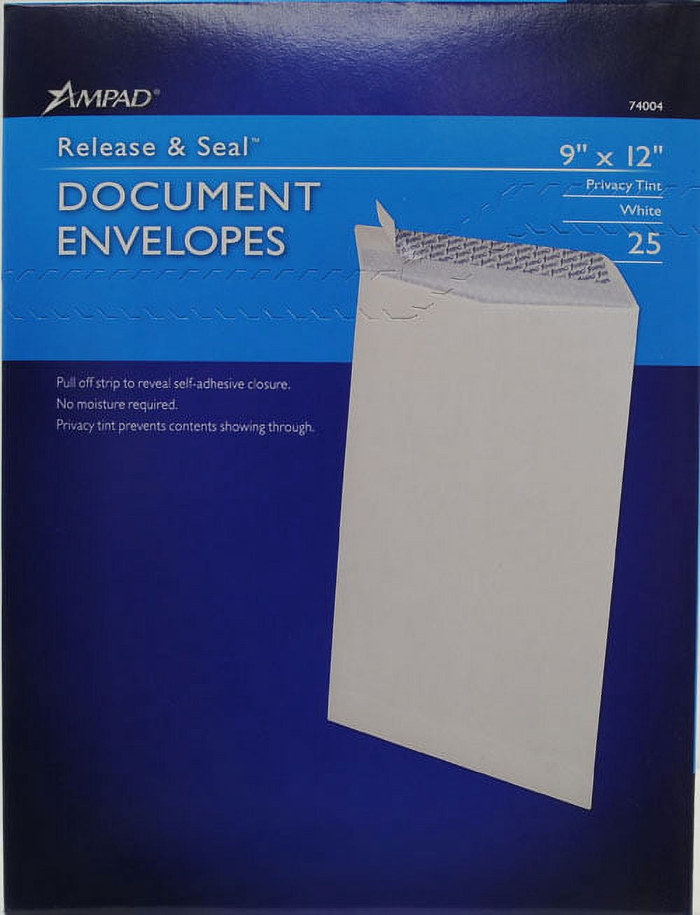 Ampad Catalog Security Envelope, White, 25pk