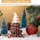thumbnail image 5 of Vela navideña color café, vela con forma de árbol de Navidad, velas navideñas originales perfumadas con caja de regalo, 5 of 6