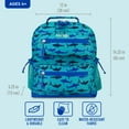 thumbnail image 5 of Bentgo Kids Backpack - Lightweight 14” Backpack in Unique Prints for School, Travel, & Daycare - Roomy Interior, Durable & Water-Resistant Fabric, & Loop for Lunch Bag (Shark), 5 of 7