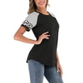 thumbnail image 2 of FUTATA Womens Short Sleeve T Shirts Crewneck Summer Casual Tops Tunics Basic Tee Fashion Raglan Blouses Baseball T Shirts,M-3XL, 2 of 7