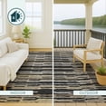 thumbnail image 5 of Addison Rugs Chantille Indoor/Outdoor Transitional Stripes Black Machine Washable Rectangle Rug, 9' x 12', 5 of 10