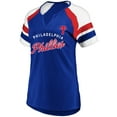thumbnail image 2 of Women's Profile  Royal Philadelphia Phillies Arched Notch Neck T-Shirt, 2 of 3
