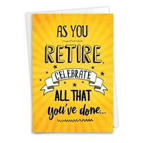 "NobleWorks Funny Retirement Greeting Card with Envelope, 5"" x 7"", C6875RTG"