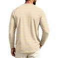 thumbnail image 5 of Mfakffe Men's Striped T-Shirt Long Sleeves Round Neck Basic | Spring Fall, Lightweight Fabric, Soft, Regular Fit, Casual Style, 5 of 5