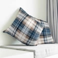 thumbnail image 3 of Blue Brown Plaid Pillow Covers 26x26 Inch Decorative Throw Pillow Cover, Vintage Abstract Stripes Lattice Sofa Pillowcases Accent Cushion Case Home Decor Bedroom Living Room, 3 of 6