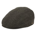 thumbnail image 6 of Men's Plaid Herringbone Wool Tweed Newsboy Ivy Cap Gatsby Golf Flat Hat, 6 of 17