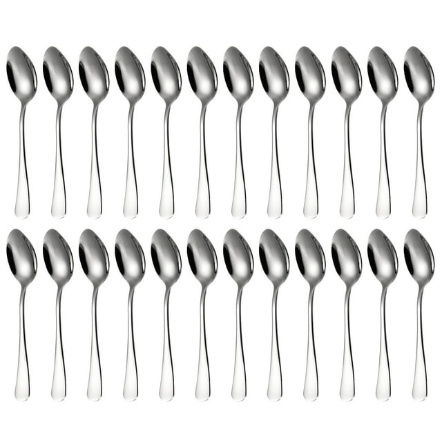 24 Piece Spoons Bulk Silverware Set for Kitchen Dinner Dessert,6.7