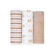 thumbnail image 1 of Lulujo - Infant, Baby, Infant - Cotton Muslin Receiving Blankets - 3 Pack, 1 of 4