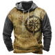 thumbnail image 3 of Sudaderas con capucha vintage para hombre, sudaderas con capucha con estampado de brújula, ropa de calle de estilo Harajuku para hombre, jerséis de gran tamaño de otoño para hombre, 3 of 5