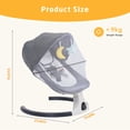 thumbnail image 6 of SACVON Baby Swing with Bluetooth Music and Remote Control, 5 Adjustable Settings, Portable, Suitable for Indoor and Outdoor Use,Dark Gray, 6 of 11