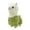 Green, variant on Cute Alpaca Plush Figurine, Soft Fluffy Llama Stuffed Animal Doll for Home Decoration and Nursery Accents, Adorable Animal Toy Gift 9.84-inch White