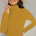 thumbnail image 2 of QASIEATN Sweaters for Graceful Women Fashion, Solid Color Turtleneck Knit Base Shirt In Autumn and Winter with Sweater To Wear The Top, Womens Fall Tops, 2 of 4