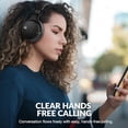 thumbnail image 4 of MOVSSOU E7 Auriculares con cancelación activa de ruido Auriculares Bluetooth Auriculares inalámbricos sobre la oreja con micrófono de graves profundos, cómodas almohadillas de proteína, 30 horas de re, 4 of 5