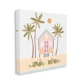 thumbnail image 3 of Stupell Industries Tropical Summer Paradise Beachside House Palm Trees Canvas Wall Art, 36 x 36, Design by Nina Muis Surface Design, 3 of 5