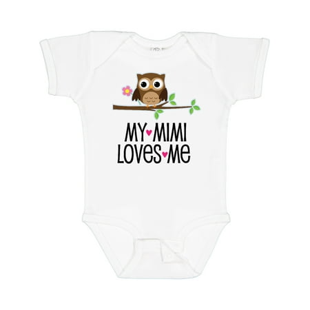 

Inktastic My Mimi Loves Me Girls Owl Gift Baby Girl Bodysuit