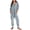Gray1, variant on Fall Jumpsuit for Women Casual V Neck Long Sleeve Long Pants Romper Solid Color One Piece Jumpsuit with Pockets