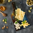 thumbnail image 5 of Nature Cutting Board, Thunderstorm Themed Rays over the Ocean Waves Wild Forces in the Air Print, Decorative Tempered Glass Cutting and Serving Board, Wine Bottle Shape, Orange and Blue, by Ambesonne, 5 of 5