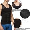 thumbnail image 3 of POP CLOSETS Men Body Shaper Slimming Vest Tummy Control Waist Trainer Tank Top Compression Shirt, 3 of 7