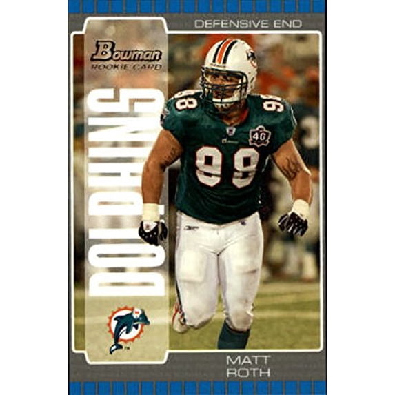 2005 Bowman #169 Matt Roth RC NFL Football Trading Card - Walmart.com