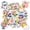 1A-35pcs, variant on 35pcs Cute Stickers Animal Stationery Graffiti Decals Space DIY Stickers for Suitcase Laptop Phone