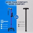 thumbnail image 6 of HEALTHBAZAAR Quad Cane Walking Cane for Women & Men for Balance Stability Adjustable Lightweight Walking Stick Purple, 6 of 10