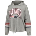 thumbnail image 2 of Women's '47 Heather Gray New England Patriots Plus Size Upland Bennett Pullover Hoodie, 2 of 3