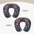 thumbnail image 3 of Gaeub Floral Print Memory Foam Travel Pillow,U-Shaped Neck Pillow,Head Neck Support Airplane Pillow,Flight Pillow for Traveling,Car,Home,Office,Washable Cover, 3 of 8