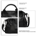 thumbnail image 3 of Boston Bag Women Soft PU Leather Travel Fashion Large Capacity One Shoulder Purse Black Free Size, 3 of 3