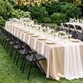 thumbnail image 6 of WASUHE 4 Pack Black Folding Chairs with Enhanced Iron Frame, Stackable Plastic Folding Chairs for Party, Wedding, Meeting Room, Weight Capacity 350 lbs, 6 of 8