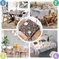 thumbnail image 4 of Pioneer Flower Floral Print Pattern Square Tablecloth, Waterproof Wipeable Spillproof Washable Table Cover for Home Kitchen Party and Daily Decor 42"x42", 4 of 6