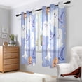 thumbnail image 2 of Yayeee Window Curtains Light Filtering 63"x42" Grommet Panel Pair Home Living Room Decor, Blue Halloween, 2 of 7