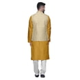 thumbnail image 3 of Atasi Ethnic Kurta Churidar Pajama Set With Printed Nehru Jacket Set For Mens, 3 of 3