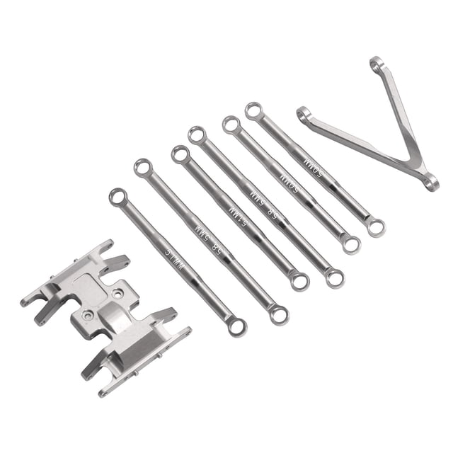 For SCX24 Tie Rod Kit, Aluminium Alloy Light Weight Vivid Color For SCX24 Pull Rod Kit 6Pcs For RC Car Color