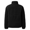 thumbnail image 3 of Lixiuxyad Puffer Jacket Warm Women's Solid Color Short Padded Corduroy Jacket Loose Fit Winter Bread Coat Black, 3 of 3